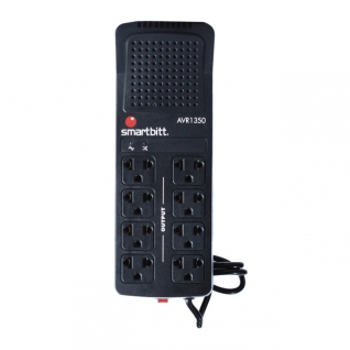 Regulador de Smartbitt R-Bitt 1350 | 1350VA / 675W | 8 Contactos | Regulador y Supresor de Picos | SBAVR1350