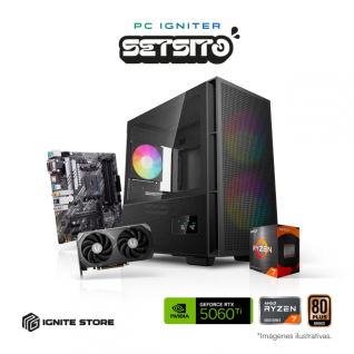 PC Igniter Setsito Black | R7 5700X | RTX 5060 Ti 8GB | 32GB de RAM | SSD 1TB