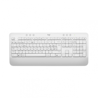 Teclado Inalámbrico Logitech Signature K650 | Bluetooth 5.1 / Receptor USB | Baterías AA (Incluidas) | Windows/ macOS / iOS / Android | Color Blanco Crudo | 920-010964