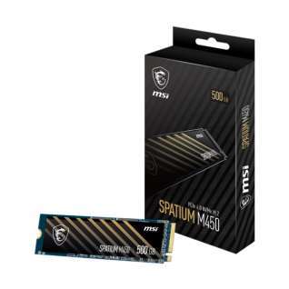 Unidad SSD MSI SPATIUM M450 | 500 GB | M.2 | NVMe | 2,000 MB/s Escritura | 3,000 MB/s Lectura | PCI Express 4.0 | SPATIUM M450 PCIE 4.0 NVME M.2 500GB V1