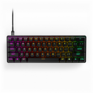 Teclado mecánico alámbrico SteelSeries Apex Pro Mini | 60%  | Negro | RGB | Switch OmniPoint 2.0 Ajustable | Inglés | KB-00017