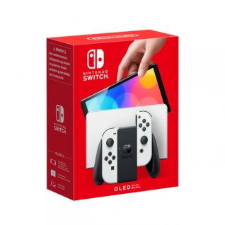 Consola Nintendo Switch OLED | Color Blanco | Pantalla de 7'' | 64GB | Puerto LAN integrado | HEG-S-KAAAA