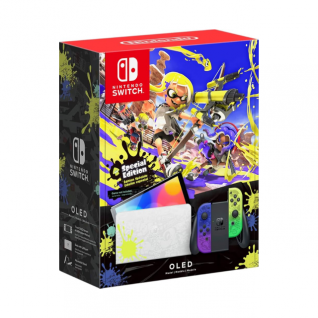 Consola Nintendo Switch OLED Splatoon 3 Special Edition | Pantalla de 7'' | 64GB | Puerto LAN integrado | HEG-S-KAAA