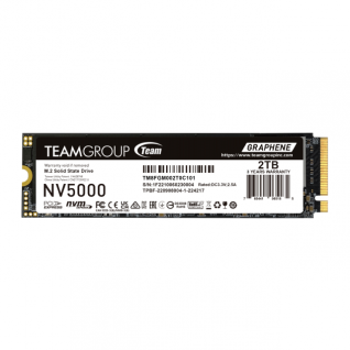Unidad SSD TeamGroup NV5000 | 2 TB | M.2 | 3,000 MB/s Escritura | 5,000 MB/s Lectura | PCI Express 4.0 | TM8FGM002T0C101