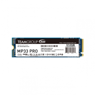 Unidad SSD TeamGroup MP33 PRO M.2 | 512GB | Lectura 3400 MB/s | Escritura 2600 MB/s | TM8FPD512G0C101