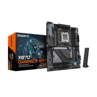 Tarjeta Madre GIGABYTE X870 GAMING X WiFi 7 | ATX | AM5 | AMD X870 | DDR5 256GB (Máx) | USB-C x 2 / HDMI x 1 | Wi-Fi 7 / Bluetooth 5.4 | X870 GAMING X WIFI7