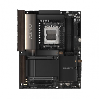 Tarjeta Madre GIGABYTE X870E AERO X3D WOOD | ATX | Socket AM5 | Chipset AMD X870E | DDR5 (Hasta 256GB) | 1 X HDMI / 2 x USB-C | Wi-Fi 7 | Bluetooth 5.4 | Detalles de Madera | Negro | X870E AERO X DK WOOD
