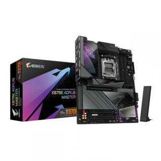 Tarjeta Madre GIGABYTE X870E AORUS MASTER | ATX | Socket AM5 | Chipset AMD X870E | DDR5 / Hasta 256 GB / 8600Mhz | HDMI / DisplayPort | X870E AORUS MASTER