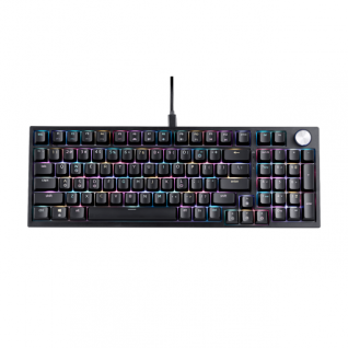 Teclado Gamer Mec&aacute;nico Al&aacute;mbrico ADATA XPG Sorcerer | 96% | Switch XPG Red Hot-Swap | Gasket Mount | Perilla de Volumen | Ingl&eacute;s | RGB | Negro | SORCERERRD-BKCWW