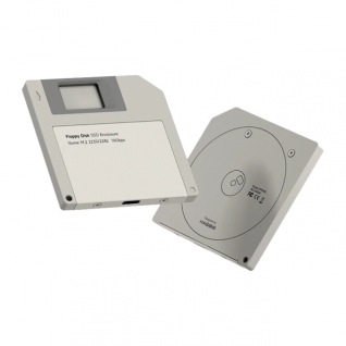 Enclosure Hagibis M.2 NVMe | Carcasa para SSD M.2 2230 / 2242 | PCIe NVMe | Conexión USB-C | USB 3.2 Gen 2 | 10 Gbps | Estilo Retro Floppy Disk | Gris | YPHN02-GRA