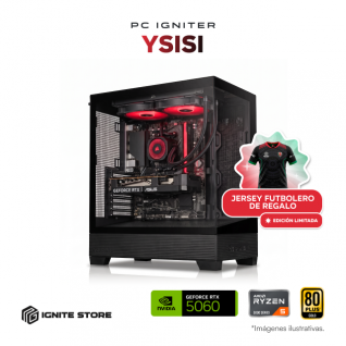 PC Gamer Igniter Ysisi | AMD Ryzen 5 5500 | NVIDIA GeForce RTX 5060 8GB | 16GB RAM DDR4 | SSD 1TB + Jersey Futbolera Edición Limitada De Regalo