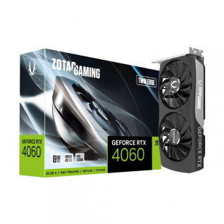 Tarjeta de Video Zotac GeForce RTX 4060 Twin Edge | 8GB GDDR6 | PCIe 4.0 | ZT-D40600E-10M